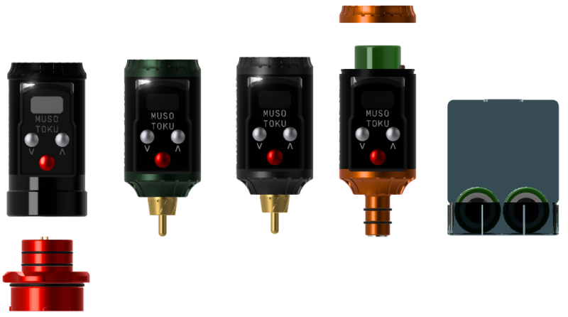 ROVER R-1 Universal, RCA, Cheyenne and Dan Kubin battery pack versions with adapters